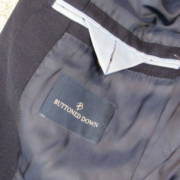 Buttoned Down x Reda 1865 Blue Contemporary Texture mens navy wool blazer 36R - Picture 4 of 8